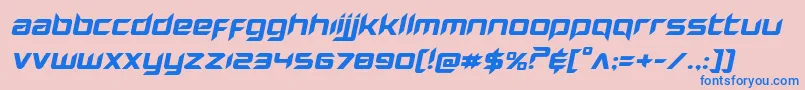 Шрифт Hollowpointexpandital – синие шрифты на розовом фоне