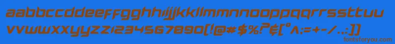 Hollowpointexpandital-fontti – ruskeat fontit sinisellä taustalla