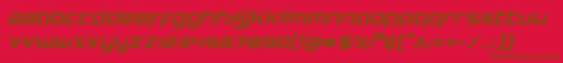 Hollowpointexpandital Font – Brown Fonts on Red Background