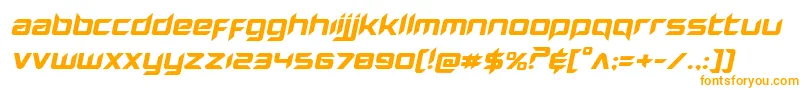 Шрифт Hollowpointexpandital – оранжевые шрифты на белом фоне