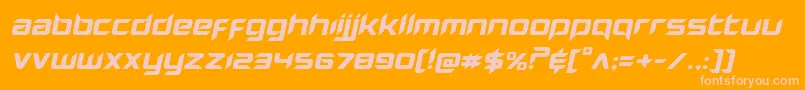 Hollowpointexpandital Font – Pink Fonts on Orange Background