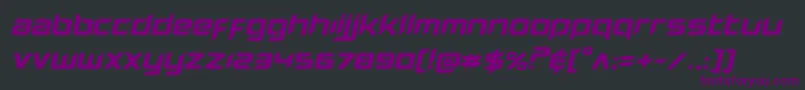 Hollowpointexpandital Font – Purple Fonts on Black Background