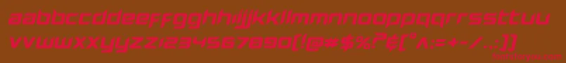 Hollowpointexpandital Font – Red Fonts on Brown Background