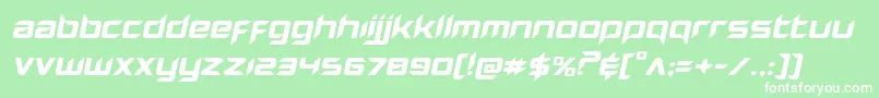 Hollowpointexpandital Font – White Fonts on Green Background