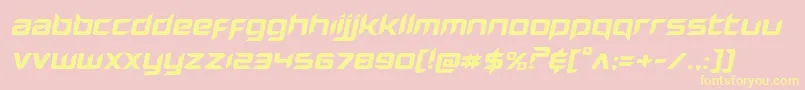 Hollowpointexpandital Font – Yellow Fonts on Pink Background