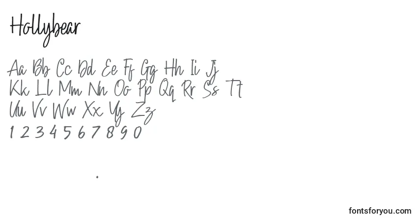 Hollybear (129780)フォント–アルファベット、数字、特殊文字