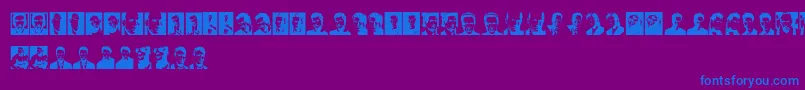 HollywoodActors Font – Blue Fonts on Purple Background