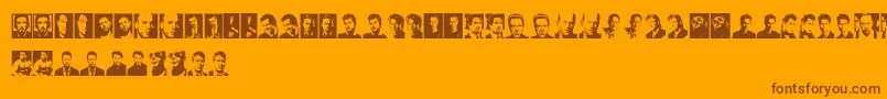 HollywoodActors Font – Brown Fonts on Orange Background