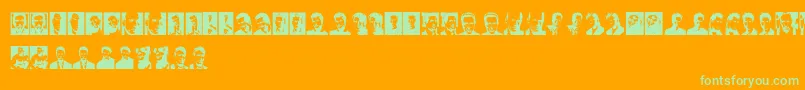 HollywoodActors Font – Green Fonts on Orange Background