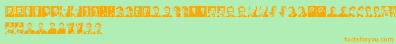 HollywoodActors Font – Orange Fonts on Green Background