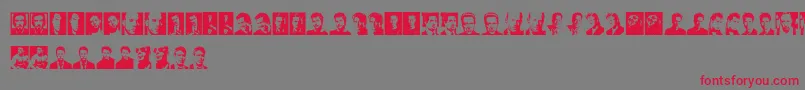 HollywoodActors Font – Red Fonts on Gray Background