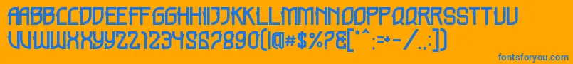 HOLME DEMO Font – Blue Fonts on Orange Background