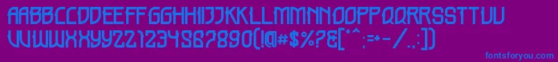 HOLME DEMO Font – Blue Fonts on Purple Background