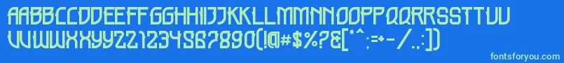 HOLME DEMO Font – Green Fonts on Blue Background