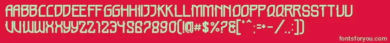 HOLME DEMO Font – Green Fonts on Red Background
