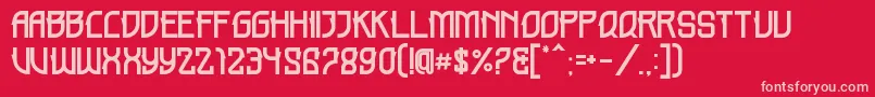 HOLME DEMO Font – Pink Fonts on Red Background