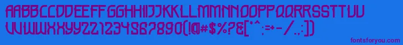 HOLME DEMO Font – Purple Fonts on Blue Background