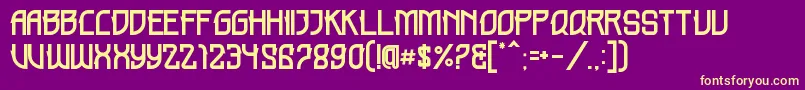 HOLME DEMO Font – Yellow Fonts on Purple Background