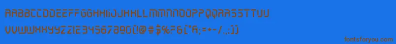 holojacket Font – Brown Fonts on Blue Background