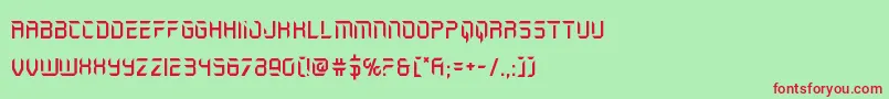 フォントholojacket – 赤い文字の緑の背景