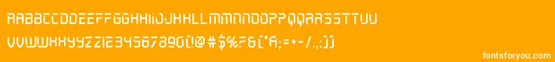 holojacket Font – White Fonts on Orange Background