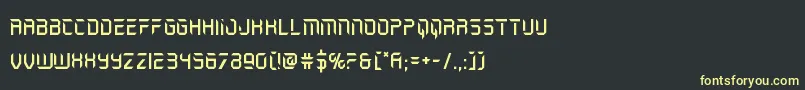 holojacket Font – Yellow Fonts on Black Background