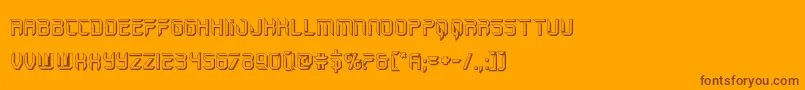 holojacket3d Font – Brown Fonts on Orange Background