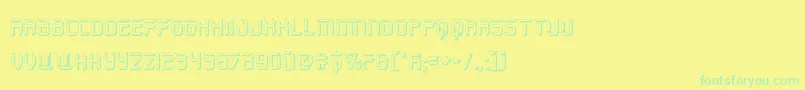 holojacket3d Font – Green Fonts on Yellow Background