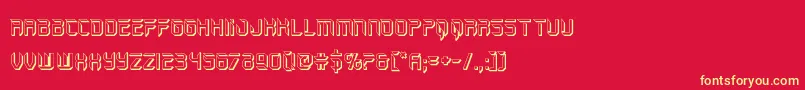 holojacket3d Font – Yellow Fonts on Red Background