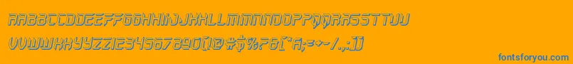 holojacket3dital Font – Blue Fonts on Orange Background