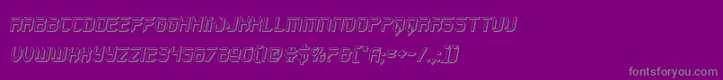 holojacket3dital Font – Gray Fonts on Purple Background