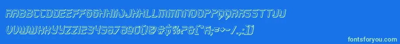 holojacket3dital Font – Green Fonts on Blue Background