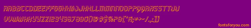 holojacket3dital Font – Orange Fonts on Purple Background