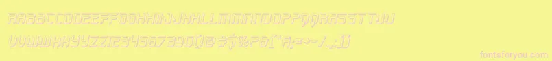 holojacket3dital-Schriftart – Rosa Schriften auf gelbem Hintergrund