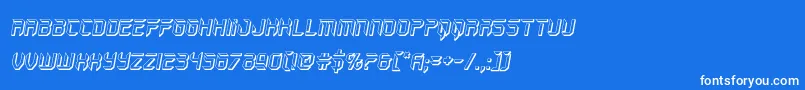 holojacket3dital Font – White Fonts on Blue Background