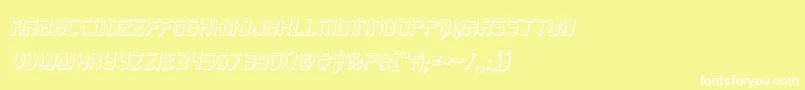 holojacket3dital Font – White Fonts on Yellow Background