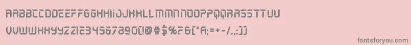 フォントholojacketbold – ピンクの背景に灰色の文字