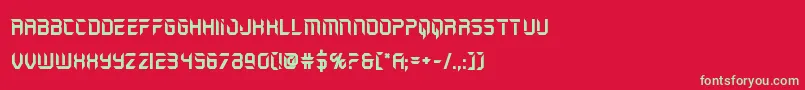 holojacketbold Font – Green Fonts on Red Background