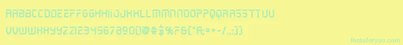 holojacketbold Font – Green Fonts on Yellow Background