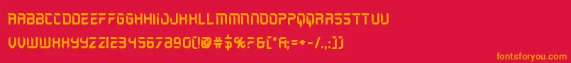 holojacketbold Font – Orange Fonts on Red Background