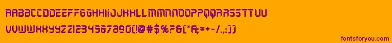 holojacketbold Font – Purple Fonts on Orange Background