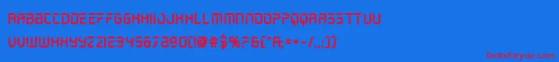 holojacketbold Font – Red Fonts on Blue Background