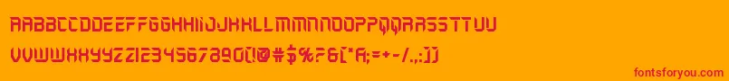 holojacketbold Font – Red Fonts on Orange Background