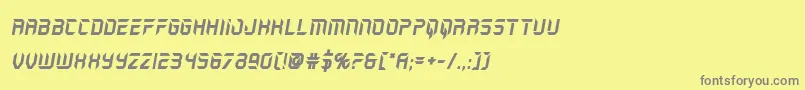 フォントholojacketboldital – 黄色の背景に灰色の文字