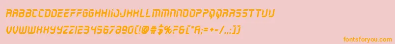 holojacketboldital Font – Orange Fonts on Pink Background