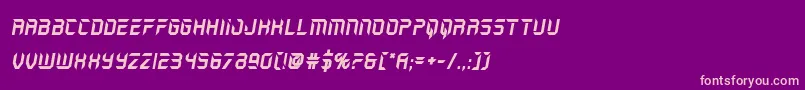 holojacketboldital Font – Pink Fonts on Purple Background