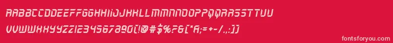 holojacketboldital Font – Pink Fonts on Red Background