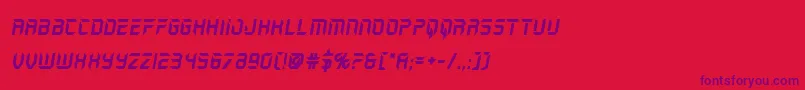 holojacketboldital Font – Purple Fonts on Red Background