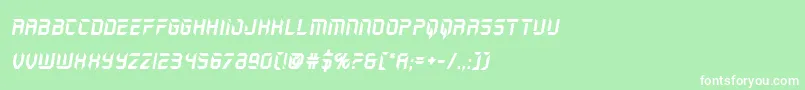 holojacketboldital Font – White Fonts on Green Background