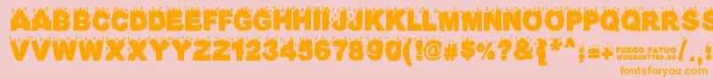 FuegoFatuo Font – Orange Fonts on Pink Background